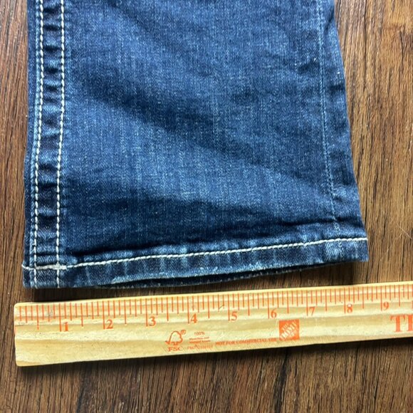 Miss Me Signature Boot Jeans Rhinestones Flowers Medium Wash Jeans Size 25 - Picture 9 of 12